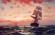 Moran, Edward Ships at Sea oil on canvas